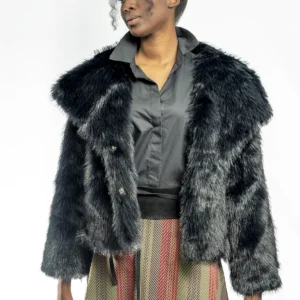 Inicio chaqueta de pelo sintético night onyx 01